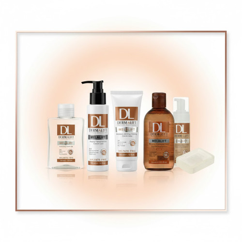 پک کامل روتین روشن کننده و ضد لک درمالیفت ملالیفت شامل ۷ محصول اصلی