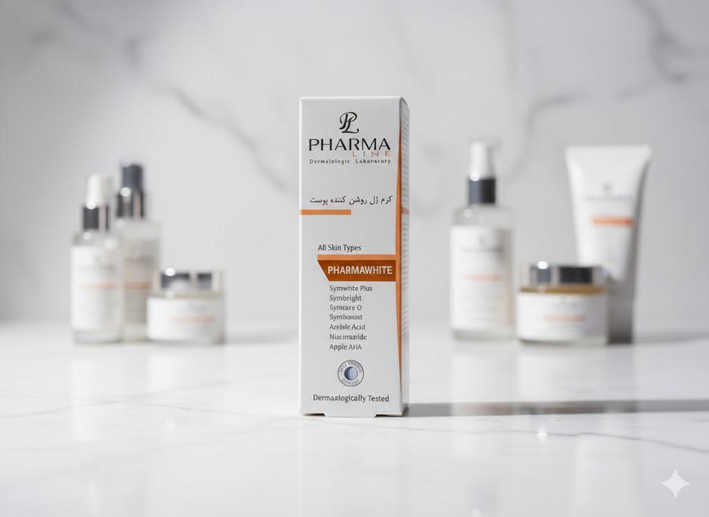 کرم ژل روشن کننده فارمالاین مدل فارماوایت حجم ۳۰ میلی لیتر مناسب انواع پوست