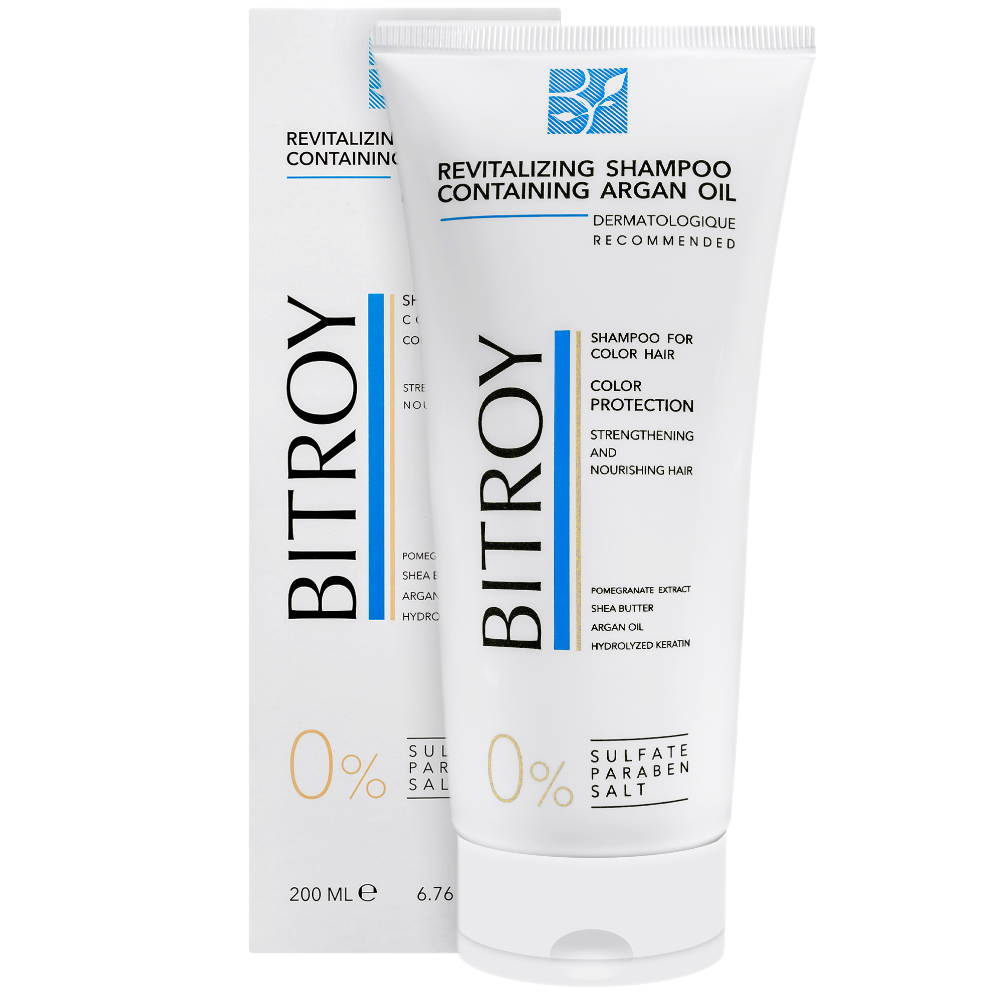 شامپو مو بیتروی مدل ترمیم کننده آرگان مناسب موهای رنگ شده حجم 200 میلی لیتر