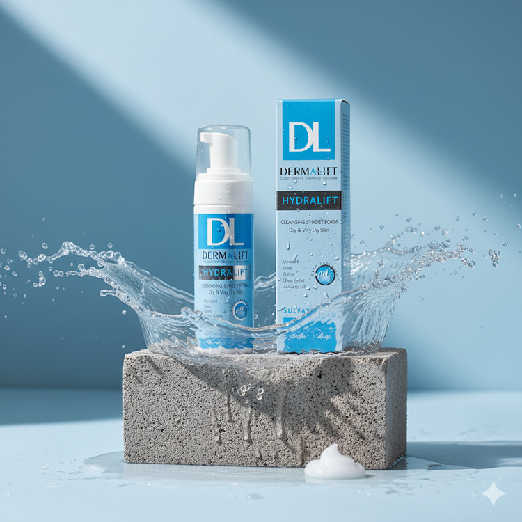 ✅ فوم شستشوی صورت درمالیفت مدل HydraLift مناسب پوست خشک حجم ۱۵۰ میلیلیتر