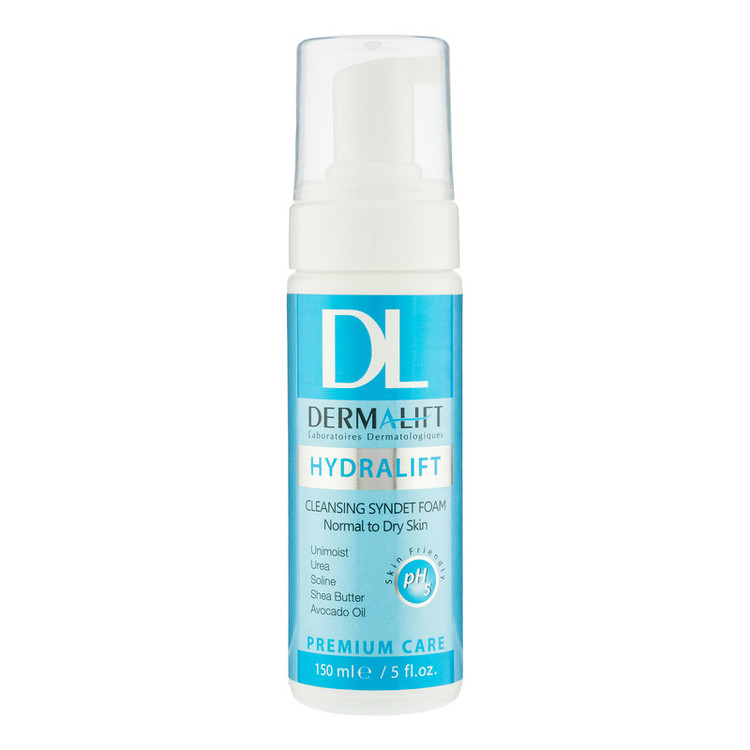 ✅ فوم شستشوی صورت درمالیفت مدل HydraLift مناسب پوست خشک حجم ۱۵۰ میلیلیتر